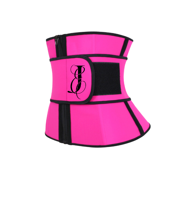 Fuchsia Pink Waist Trainer for Women - Adjustable Compression, Sweat Belt, Posture Support