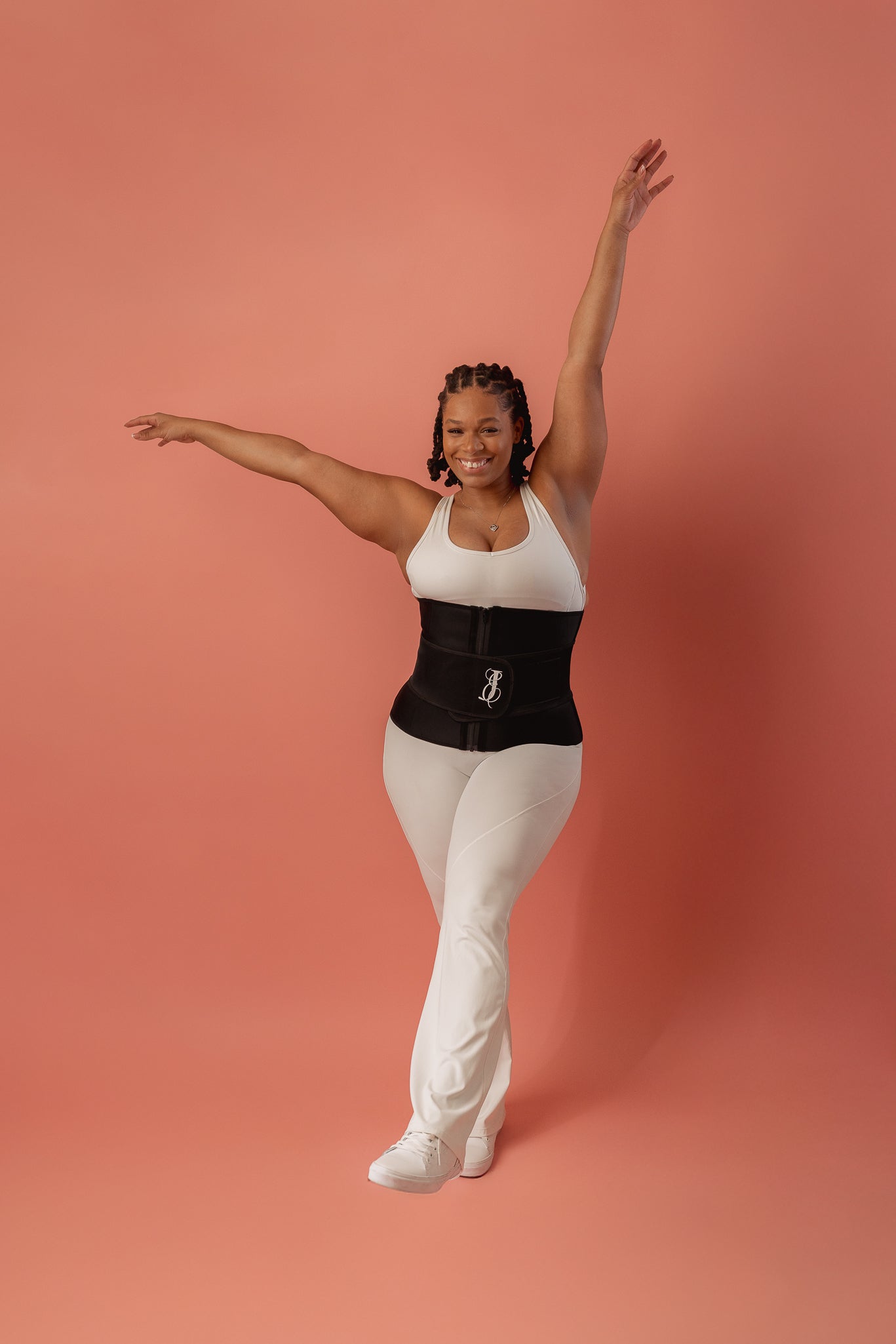 Black Waist Trainer for Women - Adjustable Compression, Sweat Belt, Posture Support