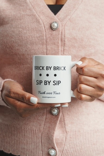 Soft Power Energy Set - black cutout swimsuit and affirmation mug by Everything Jatoon